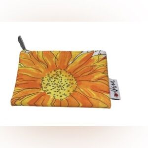 Vera Neumann for Clinique Cosmetic Bag featuring sunflower and lady bugs - New!